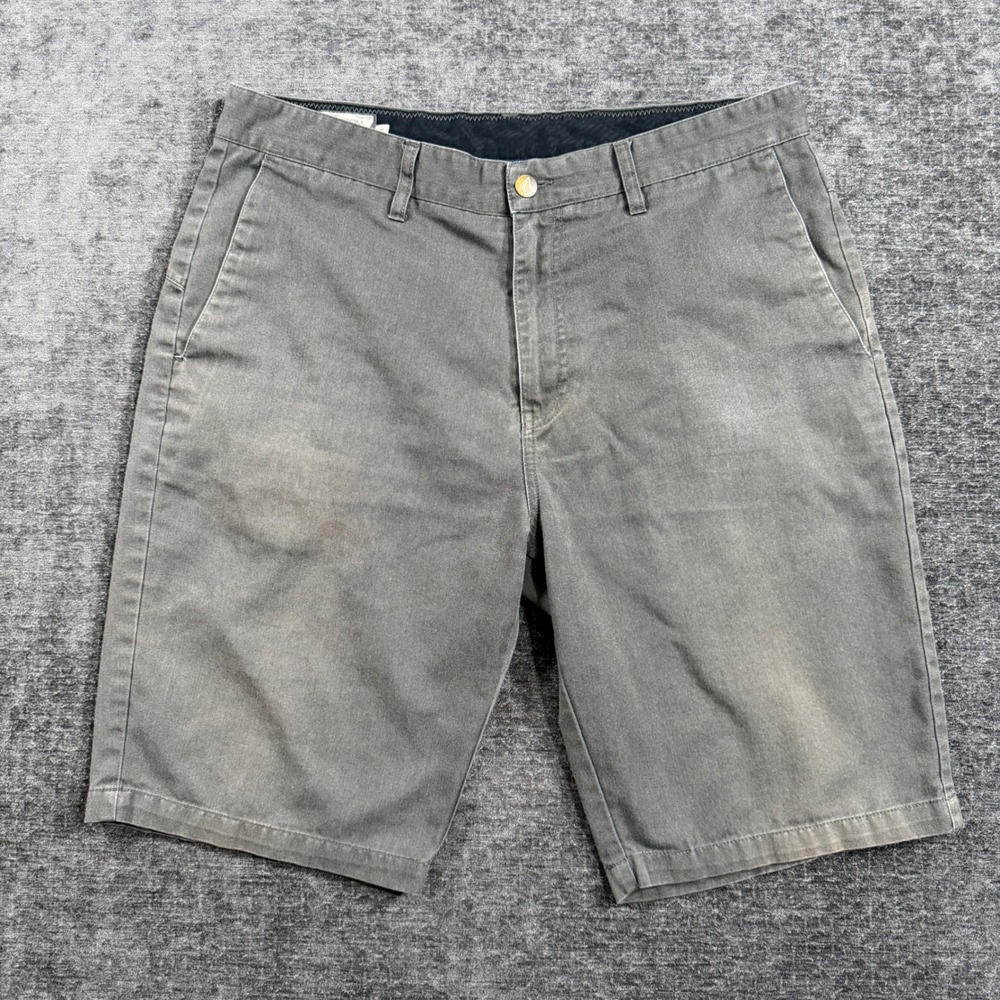 Volcom Corpo Class Mens Chino Shorts Gray Size 34 Skate Walkshorts Beach